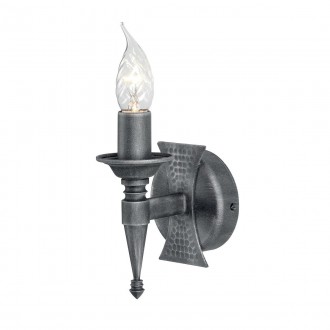 ELSTEAD SAX1-BLK-SIL | Saxon Elstead falikar lámpa kézzel festett 1x E14 antikolt ezüst