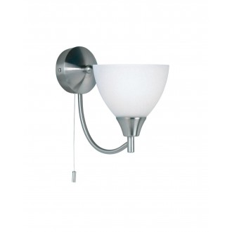 ENDON 1805-1SC | Alton-EN Endon falikar lámpa húzókapcsoló 1x E14 szatén króm, matt opál