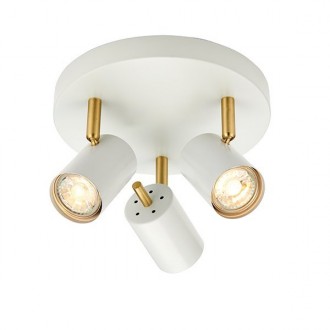 ENDON 59932 | Gull Endon spot lámpa elforgatható alkatrészek 3x LED 1035lm 2700K súrolt arany, matt fehér