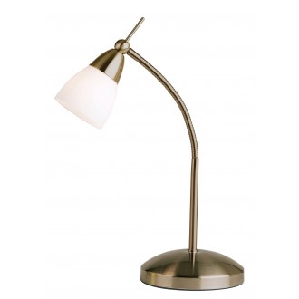 ENDON 652-TLAN | Range Endon asztali lámpa 22,5cm fényerőszabályzós érintőkapcsoló flexibilis 1x G9 antikolt réz, fehér