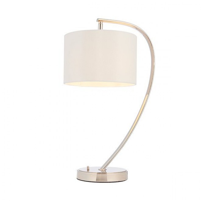 ENDON 72389 | Josephine-EN Endon asztali lámpa 45cm kapcsoló 1x E14 fényes nikkel, fehér