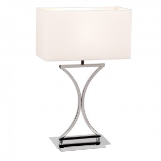 ENDON 96930-TLCH | Epalle Endon asztali lámpa 58,5cm vezeték kapcsoló 1x E27 króm, fehér