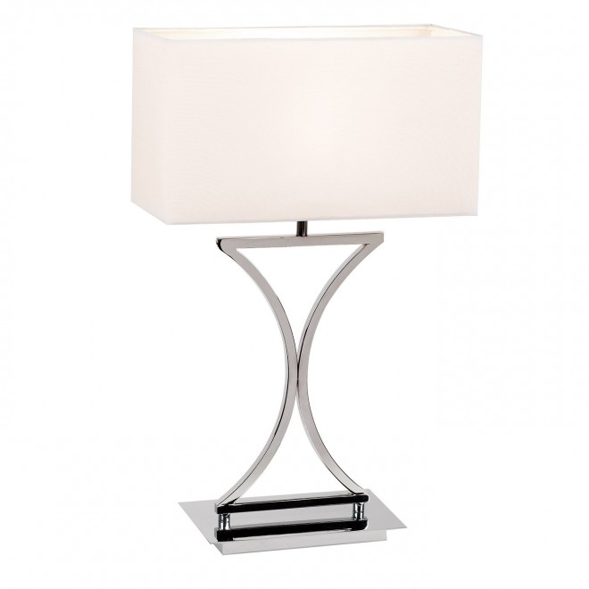ENDON 96930-TLCH | Epalle Endon asztali lámpa 58,5cm vezeték kapcsoló 1x E27 króm, fehér