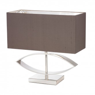 ENDON TRAMINI | Tramini Endon asztali lámpa 44,5cm vezeték kapcsoló 1x E27 IP44 ezüst, taupe