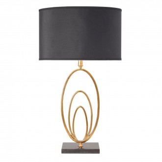 ENDON VILANA-TLGO | Vilana Endon asztali lámpa 78cm vezeték kapcsoló 1x E27 antikolt arany, fekete