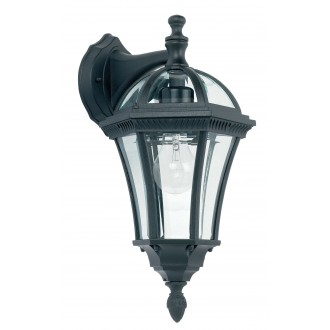 ENDON YG-3501 | Drayton Endon falikar lámpa 1x E27 IP44 antikolt fekete, átlátszó