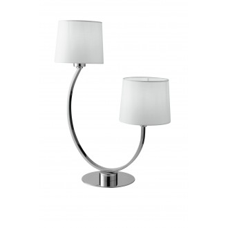 FANEUROPE I-ASTORIA-L2 | Astoria-FE Faneurope asztali lámpa Luce Ambiente Design 58,5cm kapcsoló 2x E27 króm, fehér