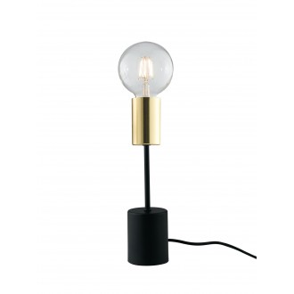 FANEUROPE I-AXON-L | Axon Faneurope asztali lámpa Luce Ambiente Design 39cm kapcsoló 1x E27 fekete, arany