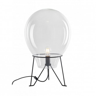 FANEUROPE I-AZUMA-L52 | Azuma Faneurope asztali lámpa Luce Ambiente Design 90,6cm vezeték kapcsoló 1x E27 fekete, átlátszó