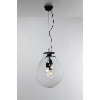 FANEUROPE I-AZUMA-S38 | Azuma Faneurope függeszték lámpa Luce Ambiente Design 3x E27 fekete, átlátszó