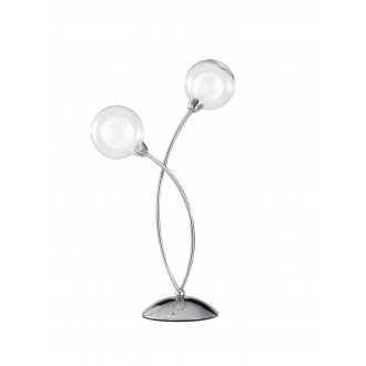 FANEUROPE I-BLOG-L2 | Blog Faneurope asztali lámpa Luce Ambiente Design 48cm kapcsoló 2x G9 króm, opál, átlátszó