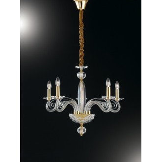 FANEUROPE I-EPOQUE/5 | Epoque Faneurope csillár lámpa Luce Ambiente Design 5x E14 arany, átlátszó