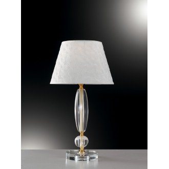 FANEUROPE I-EPOQUE/LG1 | Epoque Faneurope asztali lámpa Luce Ambiente Design 56cm kapcsoló 1x E27 arany, átlátszó, fehér