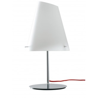 FANEUROPE I-ERMES-LG1 | Ermes-FE Faneurope asztali lámpa Luce Ambiente Design 65cm vezeték kapcsoló 1x E27 króm, opál, piros