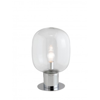 FANEUROPE I-FELLINI-L18 | Fellini Faneurope asztali lámpa Luce Ambiente Design 30cm kapcsoló 1x E27 króm, átlátszó