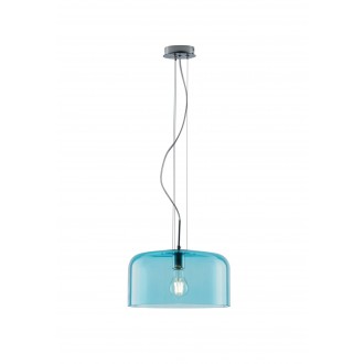 FANEUROPE I-GIBUS-S35 BLU | Gibus Faneurope függeszték lámpa Luce Ambiente Design 1x E27 króm, kék