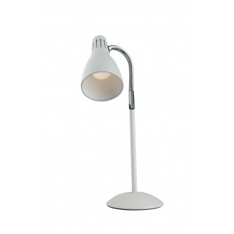 FANEUROPE I-LOGIKO-L BCO | Logiko Faneurope asztali lámpa Luce Ambiente Design 42,5cm kapcsoló flexibilis 1x E14 króm, fehér