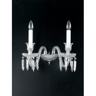 FANEUROPE I-LOUVRE/AP2 | Louvre-FE Faneurope falikar lámpa Luce Ambiente Design 2x E14 króm, kristály, fehér