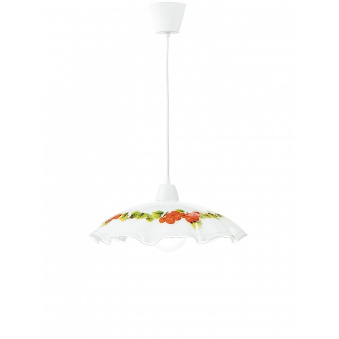 FANEUROPE I-RIBES-S42 | Ribes Faneurope függeszték lámpa Luce Ambiente Design 1x E27 fehér, többszínű, minta