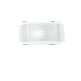 FANEUROPE I-RIGHE/AP | Righe Faneurope fali lámpa Luce Ambiente Design 1x E27 króm, szatén, átlátszó