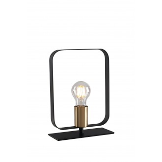 FANEUROPE I-SMITH-L1 | Smith Faneurope asztali lámpa Luce Ambiente Design 24,8cm kapcsoló 1x E27 matt fekete, matt arany