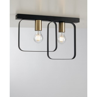 FANEUROPE I-SMITH-PL2 | Smith Faneurope mennyezeti lámpa Luce Ambiente Design 2x E27 matt fekete, matt arany