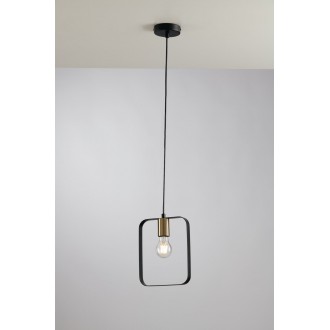 FANEUROPE I-SMITH-S1 | Smith Faneurope függeszték lámpa Luce Ambiente Design 1x E27 matt fekete, matt arany