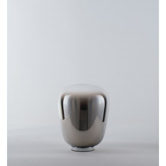 FANEUROPE I-SMOKE-L20 | Smoke-FE Faneurope asztali lámpa Luce Ambiente Design 21,3cm kapcsoló 1x E27 króm, füst, átlátszó