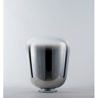 FANEUROPE I-SMOKE-L35 | Smoke-FE Faneurope asztali lámpa Luce Ambiente Design 39,8cm kapcsoló 1x E27 króm, füst, átlátszó