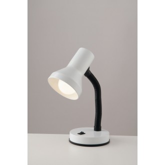 FANEUROPE LDT032-BIANCO | Ldt Faneurope asztali lámpa Luce Ambiente Design 34,5cm kapcsoló flexibilis 1x E27 fehér, fekete