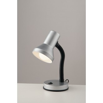 FANEUROPE LDT032-SILVER | Ldt Faneurope asztali lámpa Luce Ambiente Design 34,5cm kapcsoló flexibilis 1x E27 ezüst, fekete, fehér