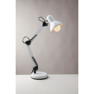 FANEUROPE LDT033ARC-BIANCO | Architetto Faneurope asztali, satus lámpa Luce Ambiente Design 60cm kapcsoló elforgatható alkatrészek 1x E27 fehér, fekete