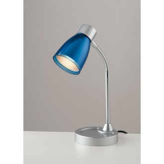FANEUROPE LDT055ARK-BLU | Arkimede Faneurope asztali lámpa Luce Ambiente Design 36cm kapcsoló flexibilis 1x E14 nikkel, kék