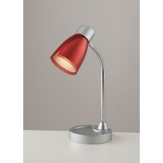 FANEUROPE LDT055ARK-ROSSO | Arkimede Faneurope asztali lámpa Luce Ambiente Design 36cm kapcsoló flexibilis 1x E14 nikkel, piros
