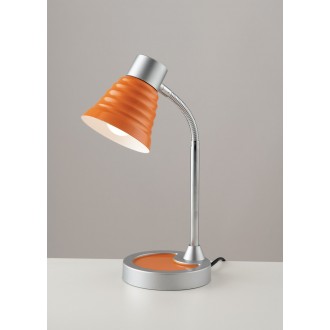 FANEUROPE LDT055LEO-ARANCIO | Leonardo-FE Faneurope asztali lámpa Luce Ambiente Design 39cm kapcsoló flexibilis 1x E14 nikkel, narancs, fehér