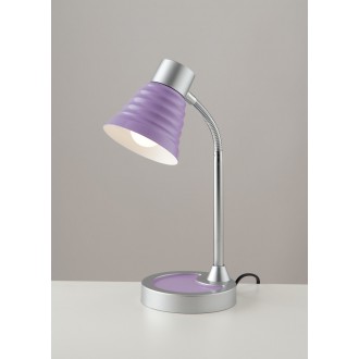 FANEUROPE LDT055LEO-VIOLA | Leonardo-FE Faneurope asztali lámpa Luce Ambiente Design 39cm kapcsoló flexibilis 1x E14 nikkel, lila, fehér