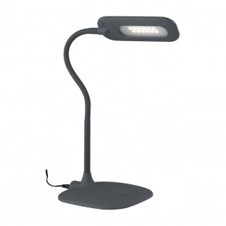 FANEUROPE LEDT-DARWIN-GREY | Darwin-FE Faneurope asztali lámpa Luce Ambiente Design 53,5cm fényerőszabályzós érintőkapcsoló flexibilis, szabályozható fényerő 1x LED 450lm 4000K szürke