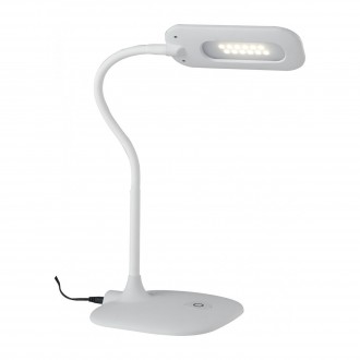 FANEUROPE LEDT-DARWIN-WHITE | Darwin-FE Faneurope asztali lámpa Luce Ambiente Design 53,5cm fényerőszabályzós érintőkapcsoló flexibilis, szabályozható fényerő 1x LED 450lm 4000K fehér