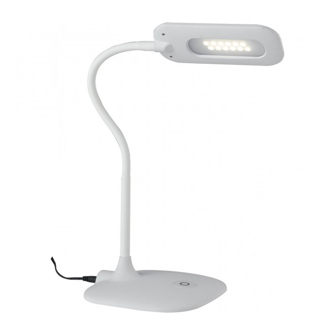 FANEUROPE LEDT-DARWIN-WHITE | Darwin-FE Faneurope asztali lámpa Luce Ambiente Design 53,5cm fényerőszabályzós érintőkapcsoló flexibilis, szabályozható fényerő 1x LED 450lm 4000K fehér