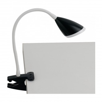 FANEUROPE LEDT-HEGEL-BLACK | Hegel Faneurope csiptetős lámpa Luce Ambiente Design kapcsoló flexibilis 1x LED 260lm 4000K fekete, fehér, opál