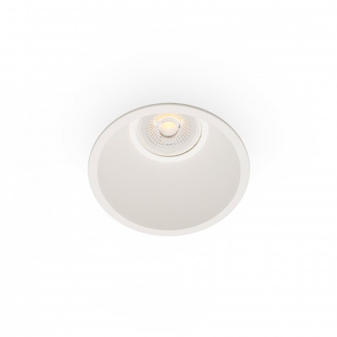 FARO 02200501 | Fresh-FA Faro beépíthető lámpa Ø90mm 90x90mm 1x GU10 IP44 matt fehér, áttetsző