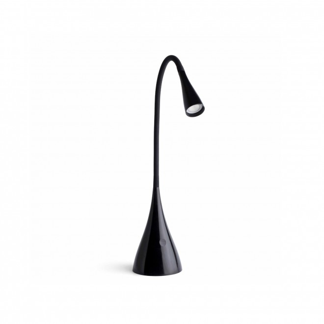 FARO 52058 | Lena-FA Faro asztali lámpa 48,5cm 1x LED 300lm 4000K fényes fekete, áttetsző