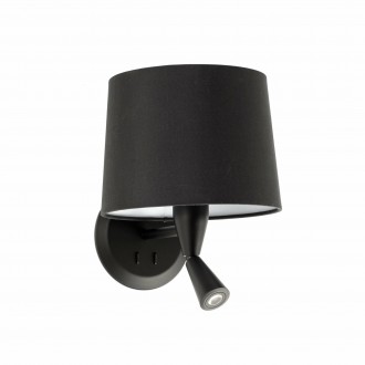 FARO 64309-03 | Conga Faro fali lámpa 1x E27 matt fekete, fekete