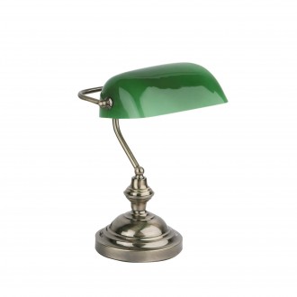 FARO 68334 | Banker-FA Faro asztali lámpa 37,5cm 1x E27 óarany, zöld