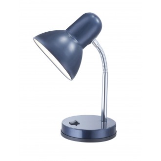 GLOBO 2486 | Basic-I Globo asztali lámpa kapcsoló flexibilis 1x E27 ezüst, sötétkék