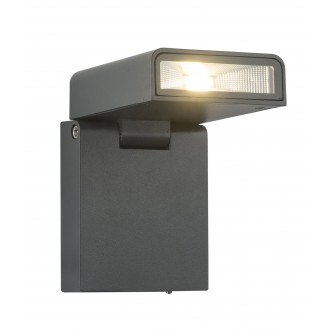 GLOBO 34310 | Sparrow Globo falikar lámpa elforgatható alkatrészek 1x LED 350lm 3000K IP44 antracit, átlátszó