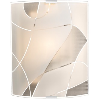 GLOBO 40403W2 | Paranja Globo fali lámpa 1x E27 króm, fehér, átlátszó