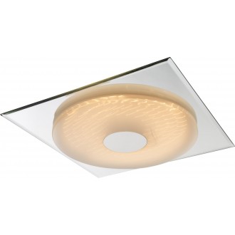 GLOBO 41334 | Treviso-I Globo mennyezeti lámpa távirányító szabályozható fényerő, állítható színhőmérséklet 1x LED 2000lm 3000 <-> 6400K tükör, fehér, 3D effect