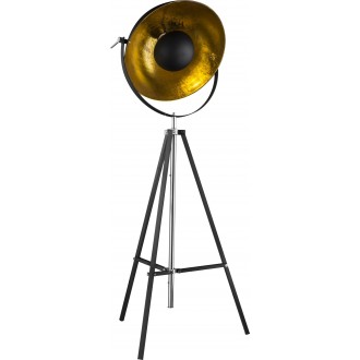 GLOBO 58286 | Xirena Globo álló lámpa 169cm kapcsoló elforgatható alkatrészek, állítható magasság 1x E27 króm, metál fekete, arany