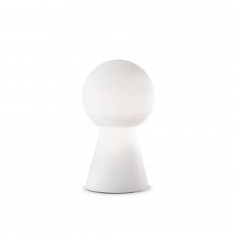 IDEAL LUX 000251 | Brillo-IL Ideal Lux asztali lámpa - BIRILLO TL1 MEDIUM BIANCO - 39cm kapcsoló 1x E27 fehér, savmart